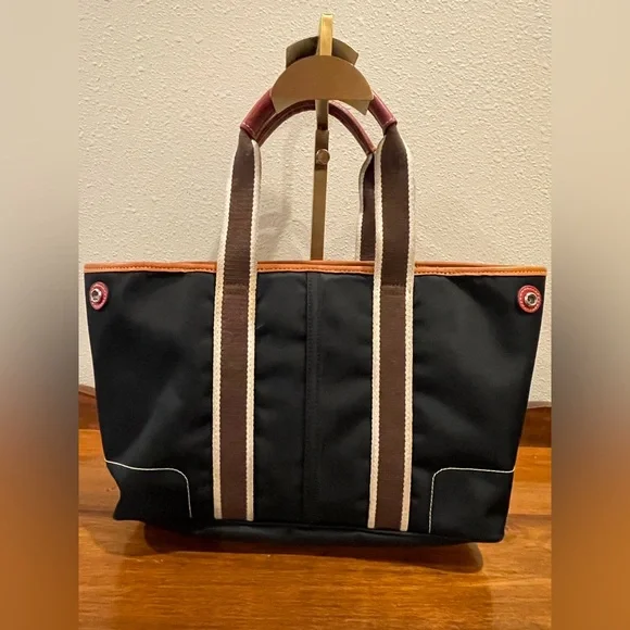 COACH REHAB Project Red and Navy Blue Tote Bag AND Red Patent Long Wallet SET - Picture 7 of 14